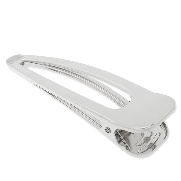 80mm Metal Alligator Hair Clip with Teeth,Nickel color,23mm width,20 pieces/lot
