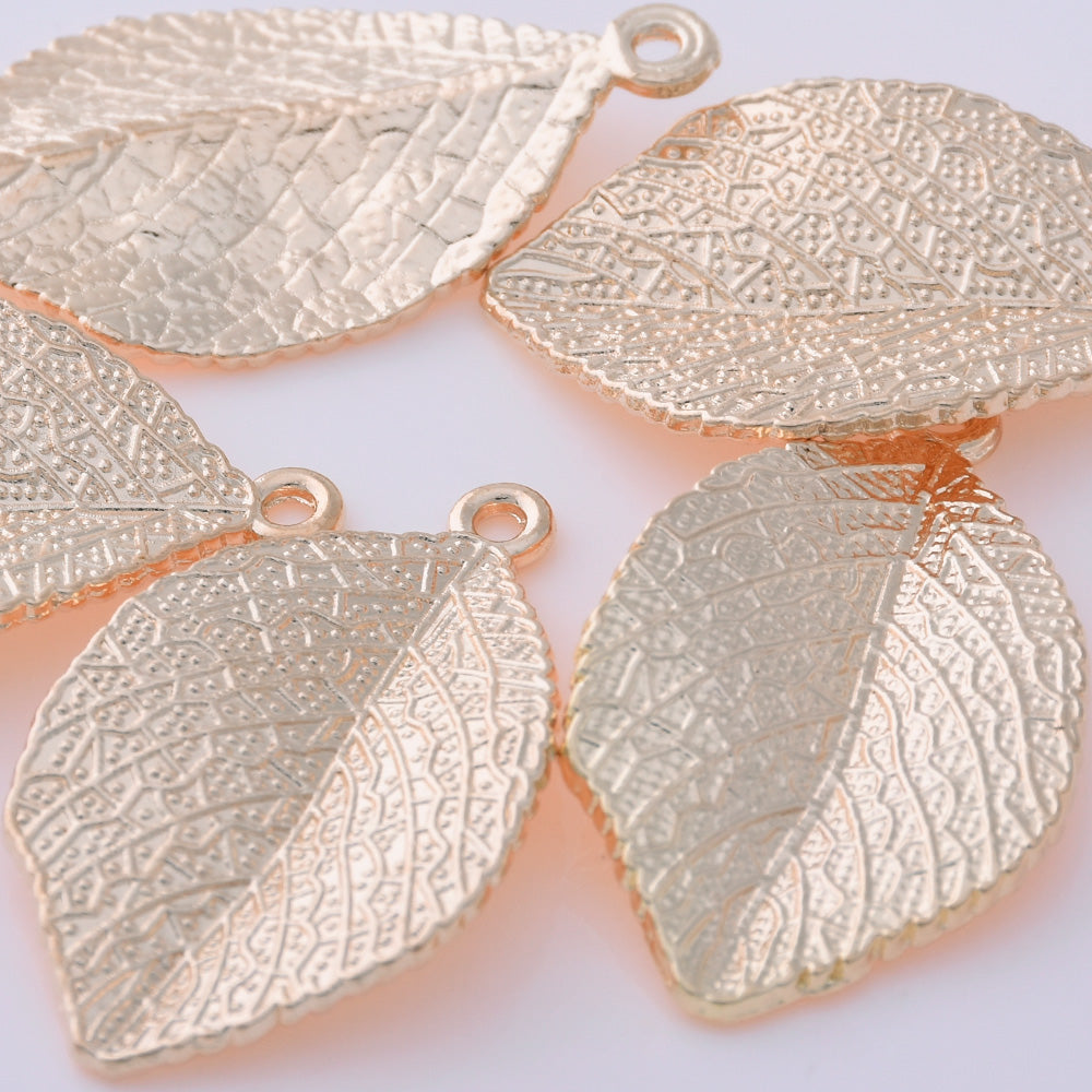 20 Gold  3.3*1.9 cm Charm Alloy Leafs Metal Pendant accessories Jewelry findings Diy Handmade Pendants