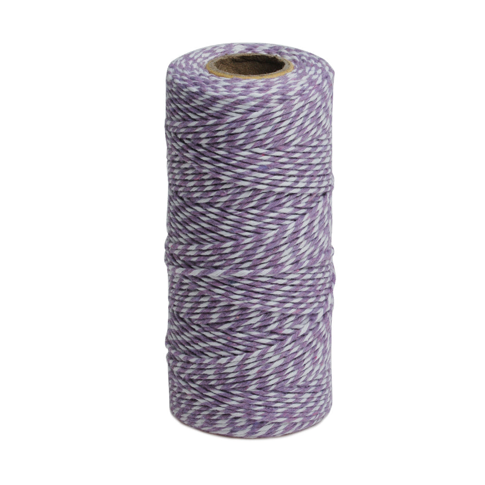 1 PCS Light Purple Cotton Baker's Twine2 Ply(100 Yards/spool),Colored Cotton Yarn,Cotton Bakers Twine DIY Twine