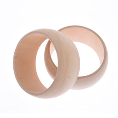 67mm unfinished round natural bangle raw wood bangle Gift for Her Jewelry Supply  ready to be painted 2pcs