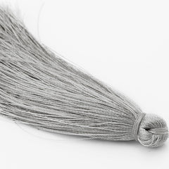 8cm Silky Tassels,Handmade Long Jewelry Tassels,Silver Gray Fashion Mala Necklace Tassels, 20pcs/lot