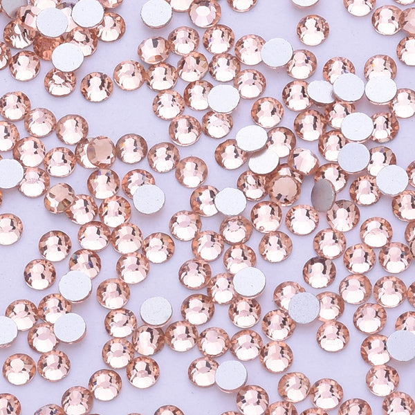 SS10 1440PCS Champagne Non Hot Fix Crystal, Flat Back 3D Rhinestones DIY Phone case Nail art design deco supplies
