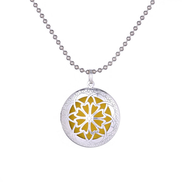 36’’ ball Chain with Lockets Pendants, Perfume Essential Oil Diffuser Locket Necklace 1pcs