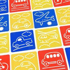 tibetara About 14*15cm Transportation stencils set plastic Stencil Cute transportation bullet journal accessories 6 each/lot