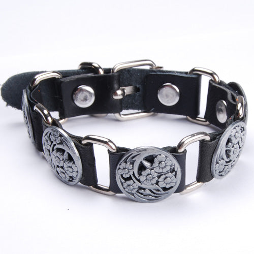Black leather bracelet,high quality men bracelet,fashion jewelry,100% genuine leather,handmade jewelry;sold 10pcs per pkg