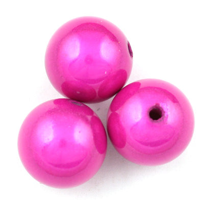 Top Quality 12mm Round Miracle Beads,Fuchsia,Sold per pkg of about 560 Pcs