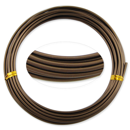 2.0MM Anodized Aluminum Wire,Deep Coffee Coated, round,5M/coil,Sold Per 10 coils