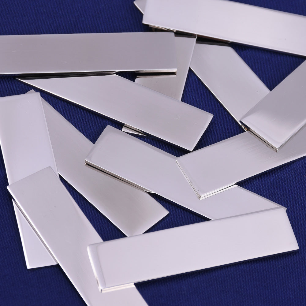 10 tibetara® about 12.7x50.8mm Rectangle Tag Metal Stamping Blanks Stainless Steel Blanks Diy Jewelry Supplies