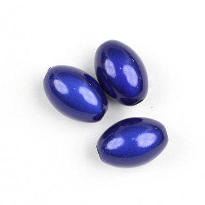 Top Quality 9.5*14mm Olive Miracle Beads,Deep Blue,Sold per pkg of about 880 Pcs