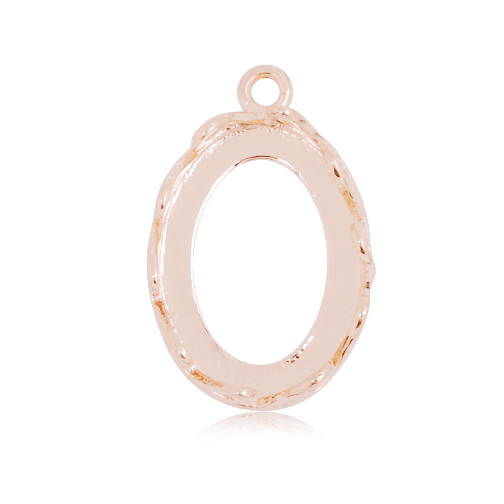 13x18mm (In size) Rose Gold Bezel Setting,Claw Clasp Bezel,15x23mm Oval Claw Setting Bezel Link,Hollow clip edge,20pcs/lot