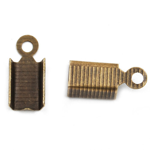 Base Metal End Connectors,5MM,Antique Bronz Plated,Sold 1000pcs per Pkg