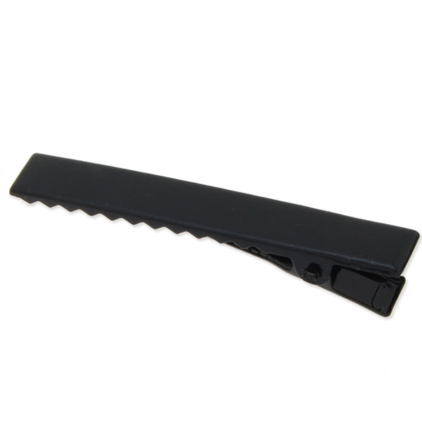 56mm Metal Alligator Hair Clip with Teeth,Black color,8mm width,20 pieces/lot