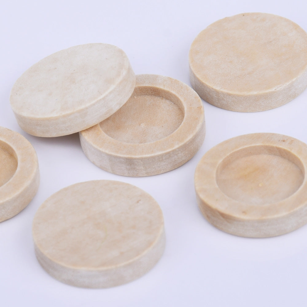 12mm Round Wooden Pendant Tray Bezel Setting Blanks wood Bezel Cup unfinished wooden jewel supply primary 20pcs