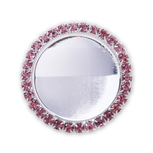 5 Flatback Rhinestone Cameo Base Rhinestone Circle Cameo Pendant 25mm