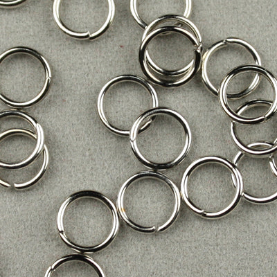 21 Gauge,500 Grams 6MM Round Metal Opened Jump Rings,Nickel Plated,Lead free And Nickel free,Approx 7000PCS Per Pkg