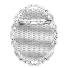 30x40mm anqitue silver plated oval brooch blank,brooch bezel,hollow arabesquitic around,zinc alloy,lead and nickle free,sold by 10pcs/lot