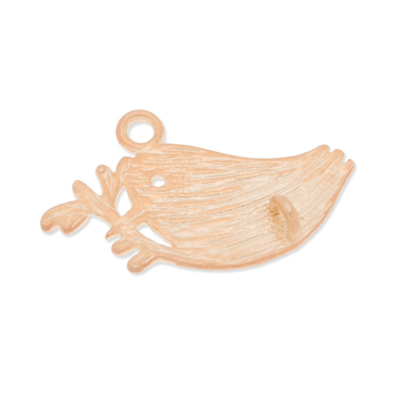 12x22mm,Bird,Matte Gold,2 loops,connector for necklace/ear,sold 10pcs/lot