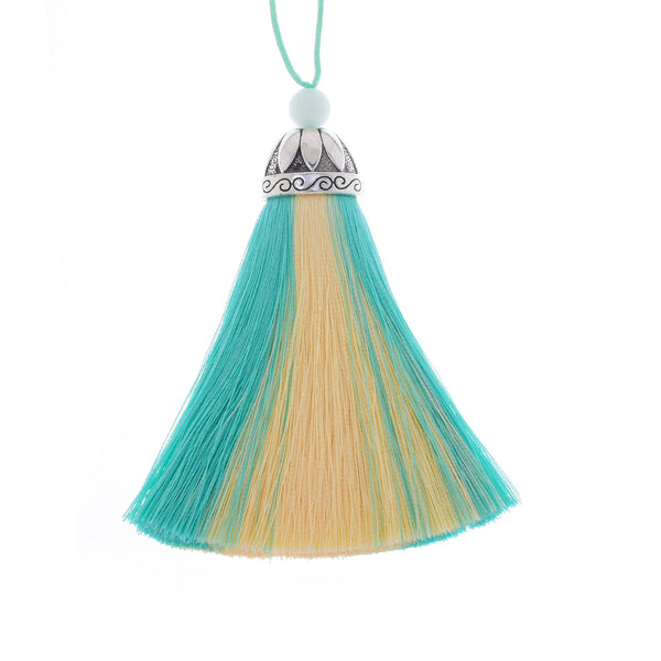Rayon Tassel with Cap silk tassel earring tassel Handmade Tassels for pendant Keychain Handbag 2pcs 10190855