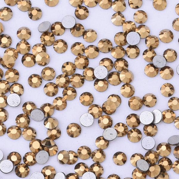 SS10 1440PCS Gold Non Hot Fix Crystal, Flat Back 3D Rhinestones DIY Phone case Nail art design deco supplies