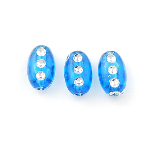 6*9.5 MM Plastic Beads with diamond,Sold per pkg of 3300 PCS