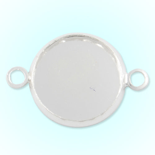 50 PCS Bracelet Base With 14MM Round Setting,Silver Plated,Lead Free And Nickel Free