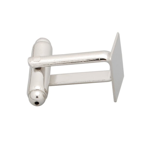 10*10MM Cufflink Blanks with a 10mm Pad,Square,Imitation Rhodium,sold 20pcs per lot