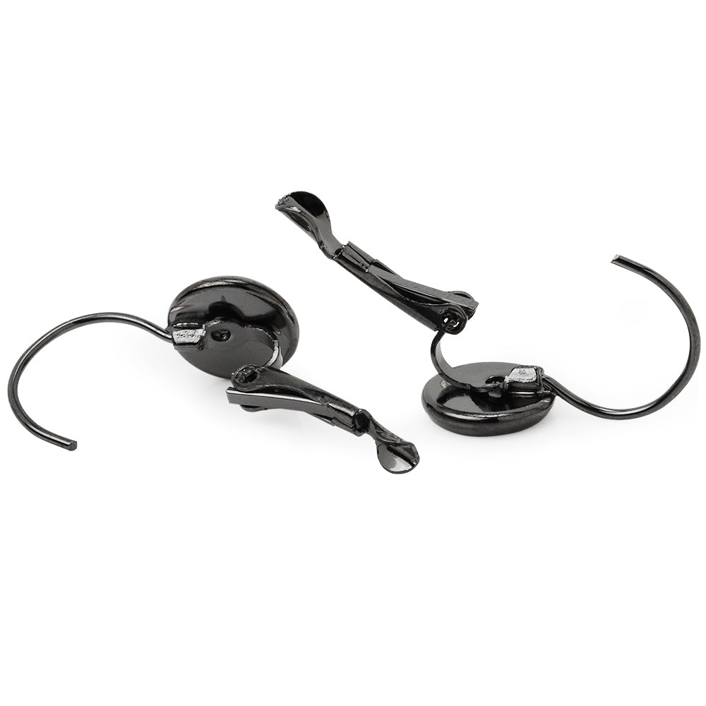 8mm Round Earring Blanks,Gun Metal Black Brass Earring Blank Hook,Earring Base,sold 50pcs/lot