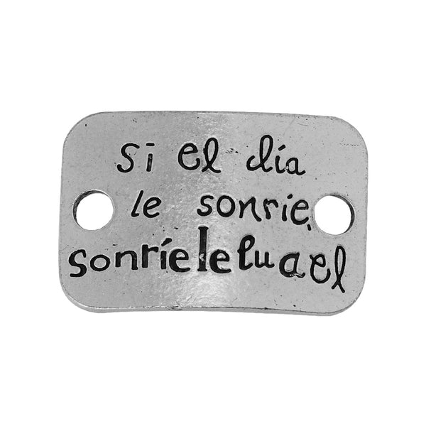 20 bracelet connector  word connector spanish connectors tibetan silver curved sideways bracelet connector link 30x20mm