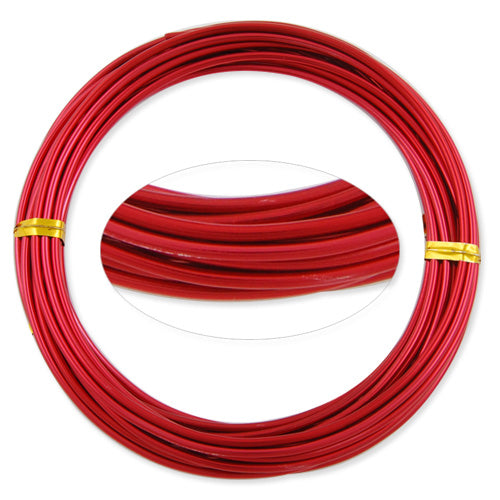 2.0MM Anodized Aluminum Wire,Red Coated, round,5M/coil,Sold Per 10 coils