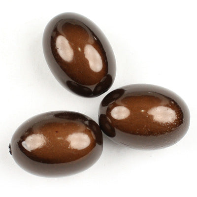 Top Quality 14*20mm Olive Miracle Beads,Deep Coffee,Sold per pkg of about 240 Pcs