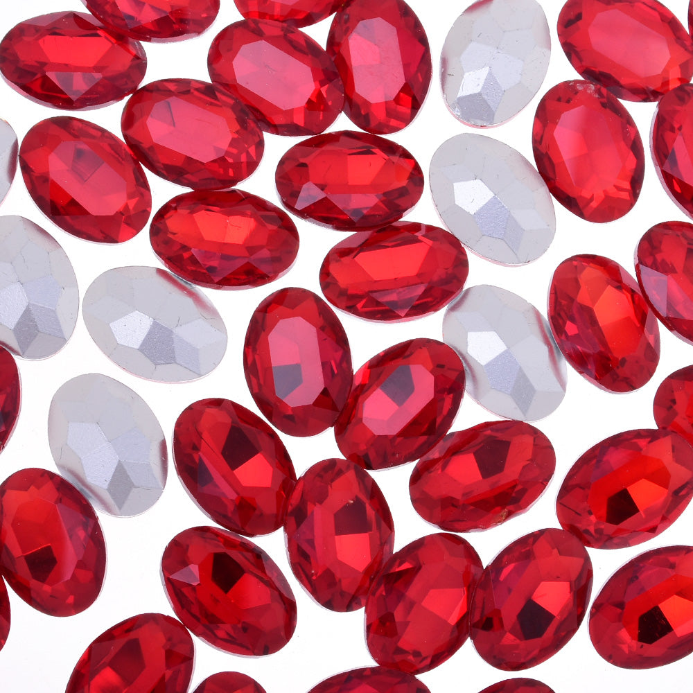 10x14mm Oval Pointed Back Rhinestones Glass Jewels point crystal Nail Art Craft Supply red 50pcs 10183856