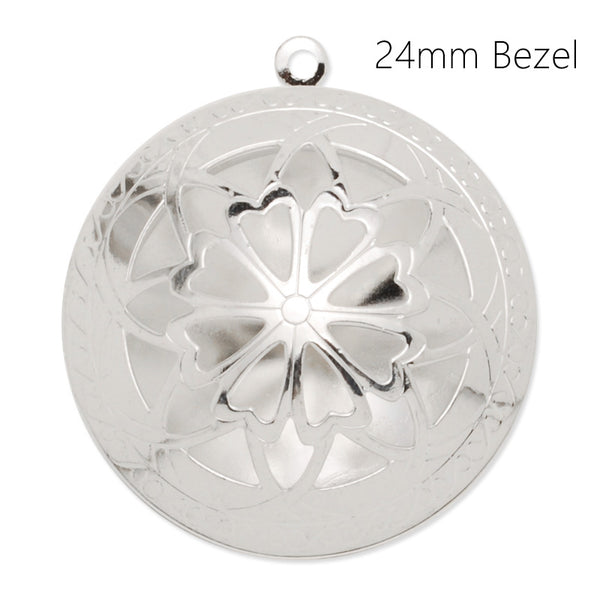 24mm Inner size Filigree Silver Plated Round Lockets Pendant Victorian Style,Sold 10pcs/lot