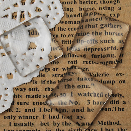 100 20MM square Flat Back  clear Crystal glass Cabochon,Top quality