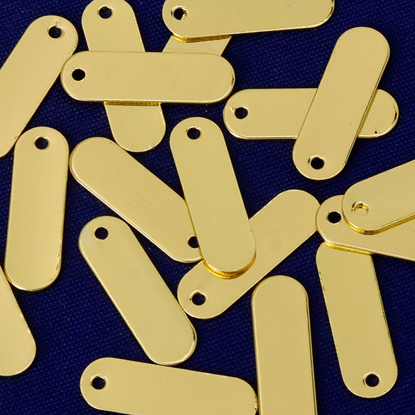 About 5*16MM tibetara® Brass stamping blanks Personalized bar custom cuff bracelet engraved jewelry wholesale plated gold 20pcs