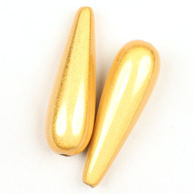 Top Quality 10*30mm Teardrop Miracle Beads,Light Topaz,Sold per pkg of about 420 Pcs