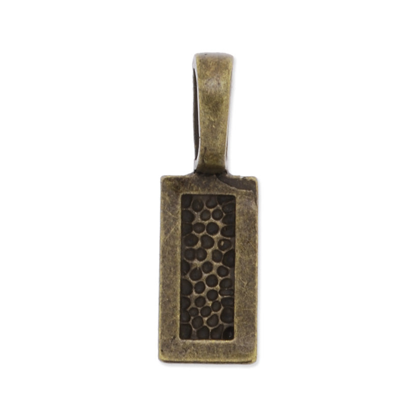 7.5x24.5mm Vintage rectangle Bails,Match Glue On Pendant Bails for Jewelry,Zinc Alloy Filled,Antique Bronze plated,50pcs/lot