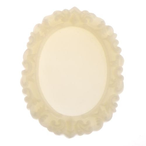30*40MM Oval Resin Flatback Cabochons,Ivory White;for 30*40mm Cabochon/Picture/Cameo;sold 20pcs per pkg