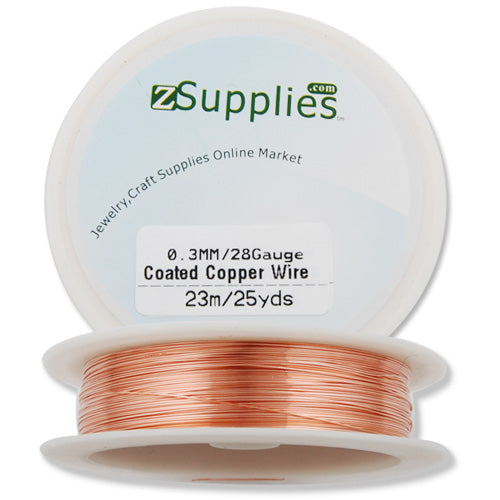 0.3MM Thick Rose Gold Coated Soft Copper Wire,about 23M/25yds per Roll,28Gauge,Sold 10 Rolls Per Lot