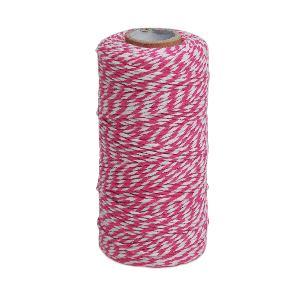Colored Cotton Twine,2 Ply(100 Yards/spool) Rose Red Cotton Baker's Twine,Cotton Bakers Twine DIY Twine,sold 1 Pcs/lot