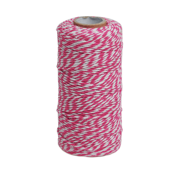 Colored Cotton Twine,2 Ply(100 Yards/spool) Rose Red Cotton Baker's Twine,Cotton Bakers Twine DIY Twine,sold 1 Pcs/lot
