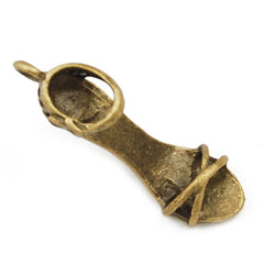 29*15*7mm Vintage antique bronze Zinc alloy charms,3D lady shoes,sold 100 pcs per pkg