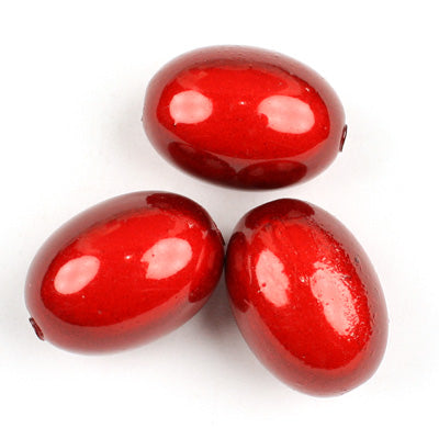 Top Quality 14*20mm Olive Miracle Beads,Dark Red,Sold per pkg of about 240 Pcs