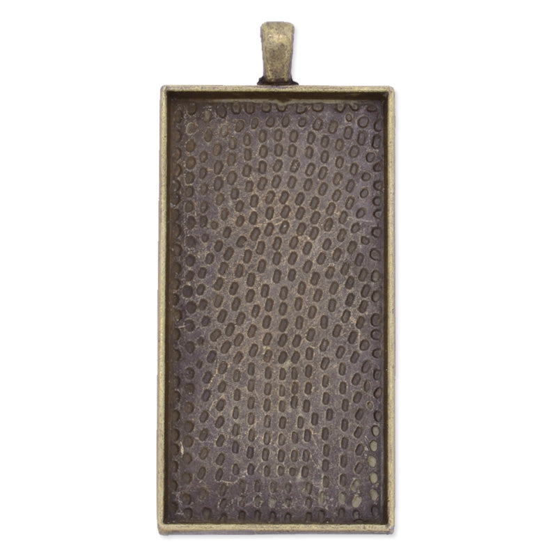 25x50mm(inside) rectangle pendant trays setting,zinc alloy filled,Antique bronze plated,20pcs/lot