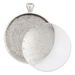 38MM Round Flat Back clear Crystal glass Cabochon,Top quality,sold 50pcs per package