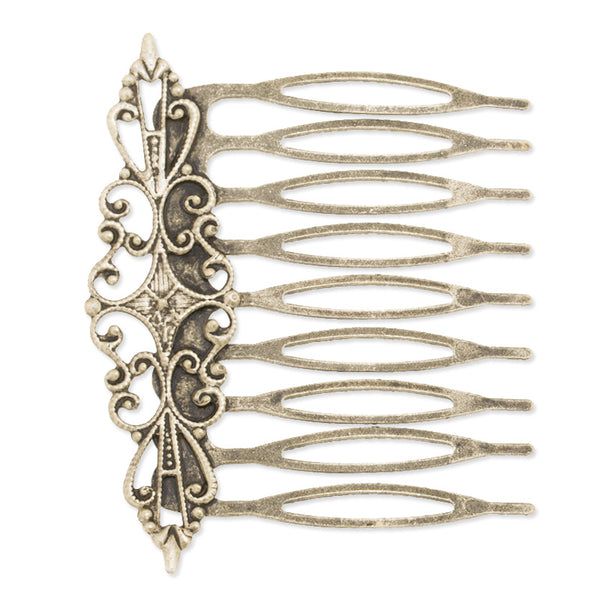 57*45MM Antique Bronze Plated Bobby Pin With bezel,sold 20pcs per