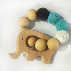 48*60mm Baby Teething Toy Wooden Teether First baby toys Handmade Baby toy Jewelry Wooden rabbit shape 2pcs 10187968