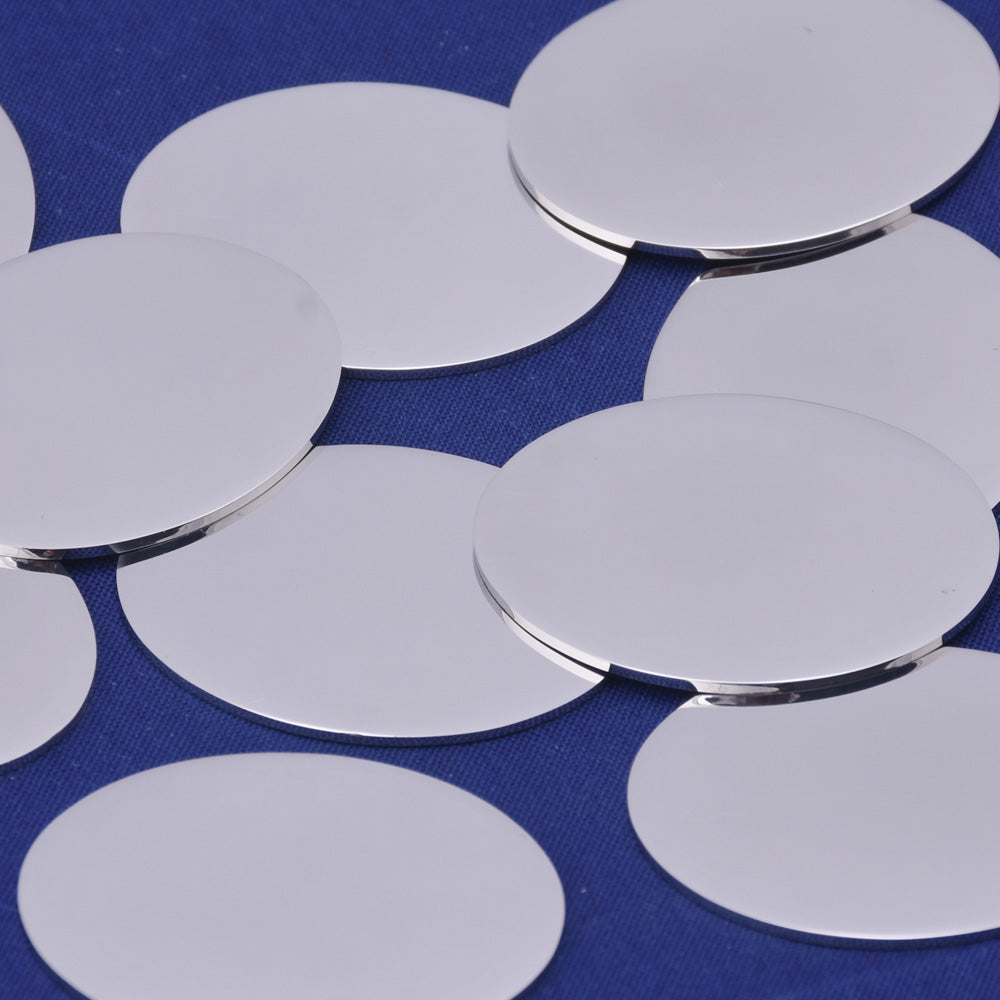 10pcs about 1" x 1 1/4" tibetara® Stainless Steel Oval Disc Stamping Blank  Fantastic Shine Mirror Shiny 18 Gauges