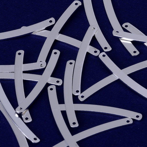 About 27*2mm tibetara® Brass Stamping Blank Bar Ready to Stamp Stamping Bar pendant Name Plated Jewelry Supply plated silver 20pcs