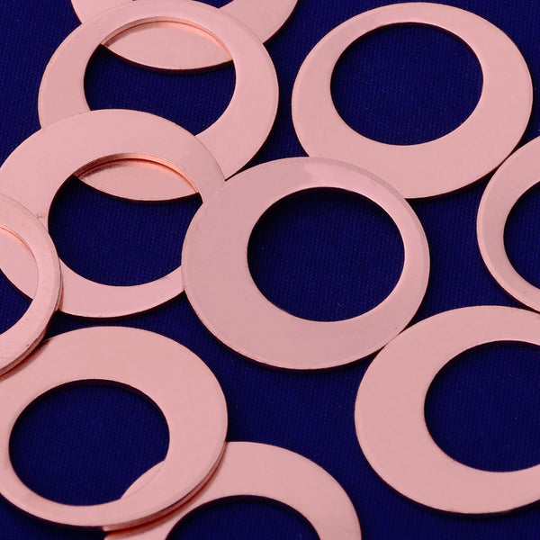 20pcs about 1" tibetara® Copper round washer Stamping supplies Metal Blank Fantastic Shine 18 Gauges