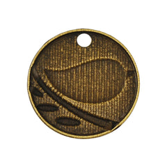 50 Antique Bronze Round Bird Charm Free Bird Pendants Swallow Jewelry Making Findings 25mm